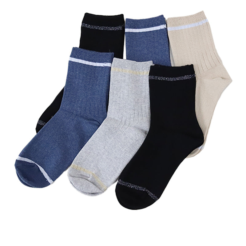 【 お得 】 レディース ソックス ショートソックス ショート丈 表糸 綿100% 6足組 22-24cm (レディース 綿混 ソックス くつ下 くつした 日本製)