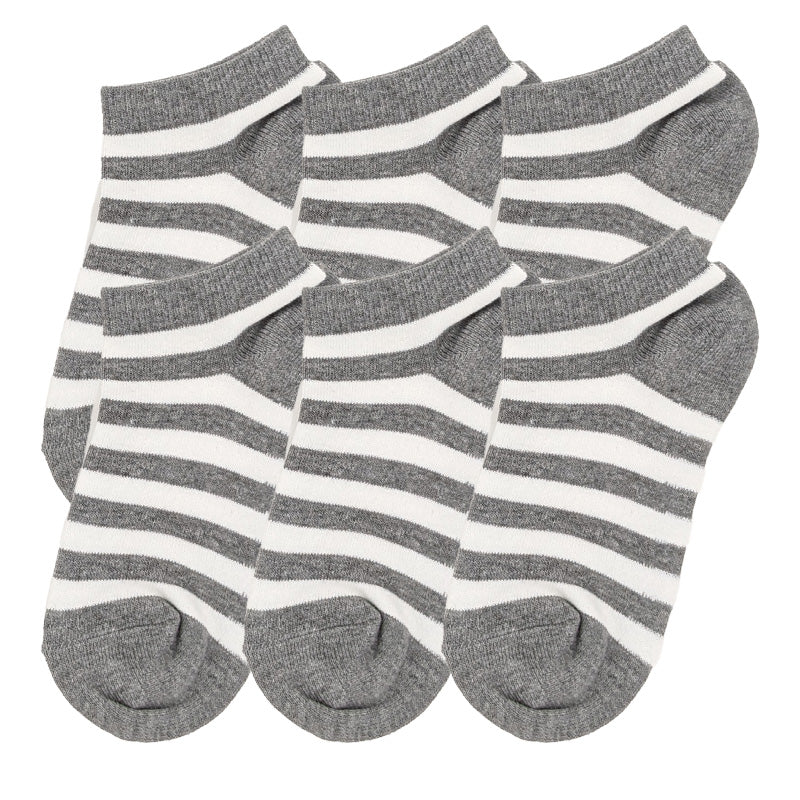 スニーカーソックス 日本製 子供 靴下 くるぶし 6足組 16-18cm~22-24cm (ジュニア 子ども レディース スニーカー丈 くつ下 綿混 シンプル) (在庫限り)