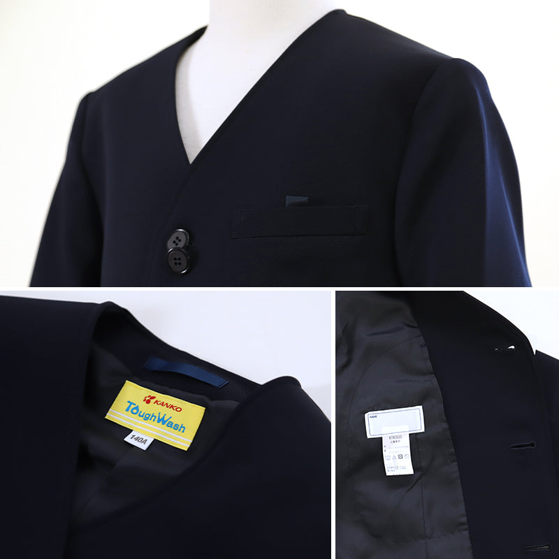 学生服 男女兼用 イートン学生服上衣 シングル型(B体) 130cmB~160cmB (太め イートン学生服 タフウォッシュ 学生服 上衣 男女兼用 シングル型) (送料無料) (取寄せ)