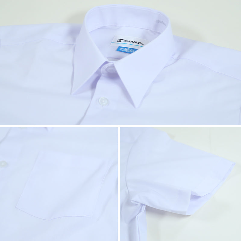 学生服 形態安定 男子 半袖カッターシャツ 100cmA~160cmA 半袖シャツ 形態安定シャツ スクールシャツ 男子 男の子 学生 (取寄せ)