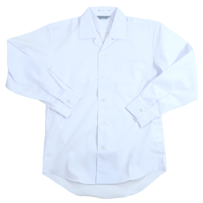男子 中学生 長袖 開襟シャツ 学生服 S~3L カッターシャツ 学生服 中学生 制服 長袖シャツ 衣替え (取寄せ)