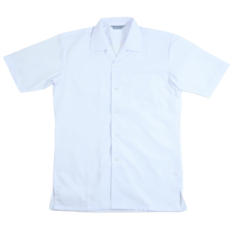 男子 中学生 半袖 開襟シャツ 学生服 S~3L カッターシャツ 学生服 中学生 制服 半袖シャツ 衣替え (取寄せ)