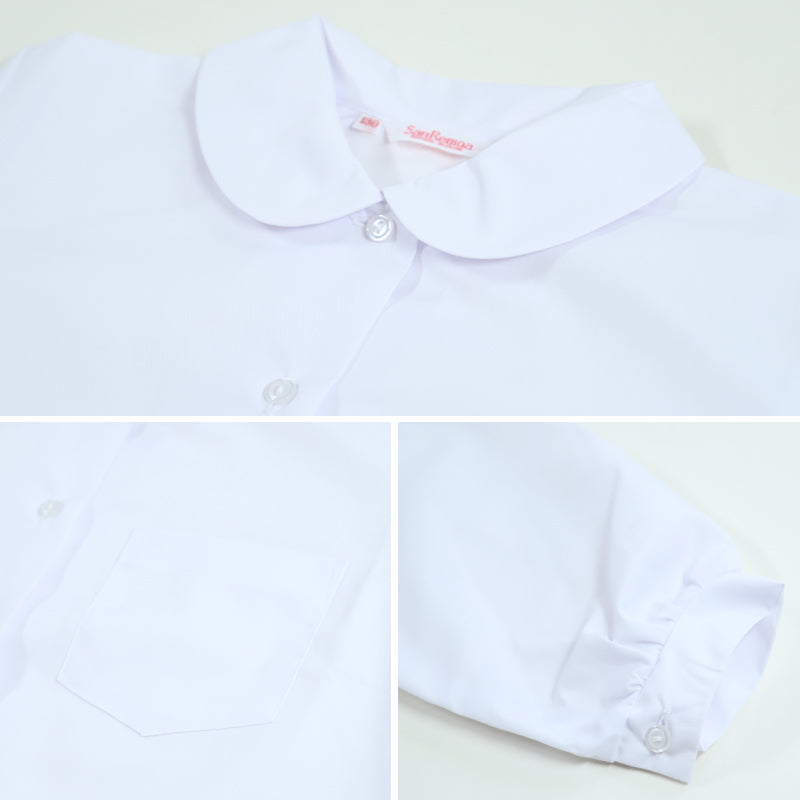 女子ベタ衿 長袖ブラウス 120cmA~160cmA (小学生 制服 小学校 スクールシャツ) (取寄せ)