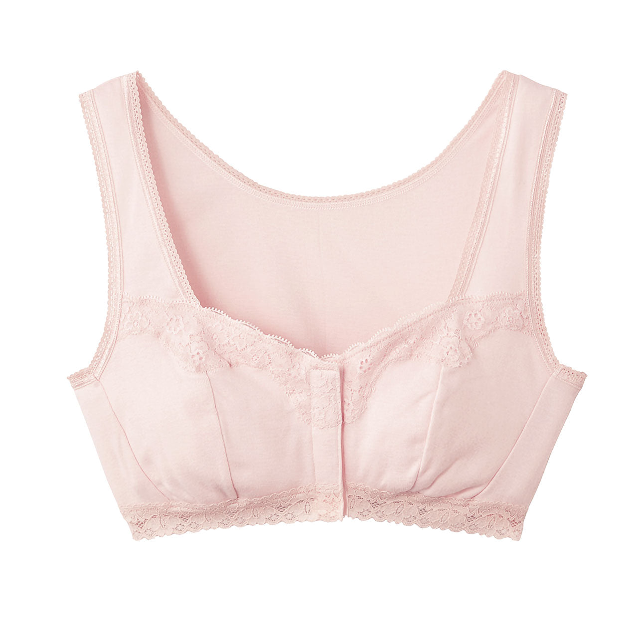 グンゼ ラクブラ 綿100% ハーフトップ 前開きタイプ M~LL (レディース ノンワイヤー ブラジャー フロントホック 下着 インナー 綿100 婦人 GUNZE)