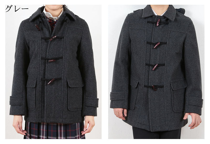 男女兼用ダッフルコート S~LL (you:th スクールコート 学生 通学 unisex サイズ豊富 秋冬用 ショート丈) (送料無料) (取寄せ)