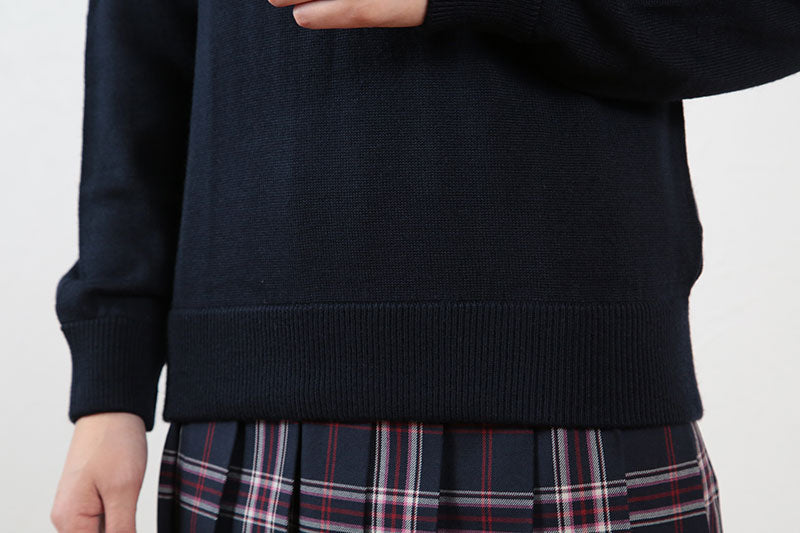 スクールセーター ウール混 女子 ニット セーター スクール S~4L (スクールニット 男子 レディース 学生 制服 中学生 高校生) (送料無料) (取寄せ)