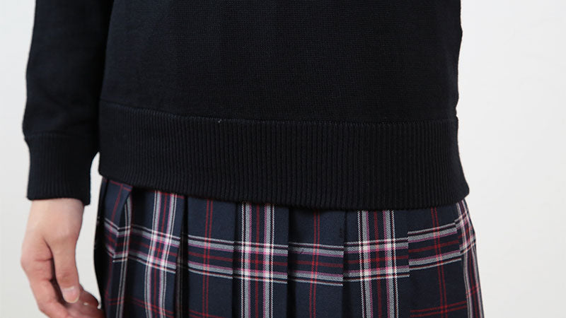 綿混 Vネック セーター S~3L (you:th スクール ニット V首 コットン 中学生 高校生 女子 男子) (取寄せ)