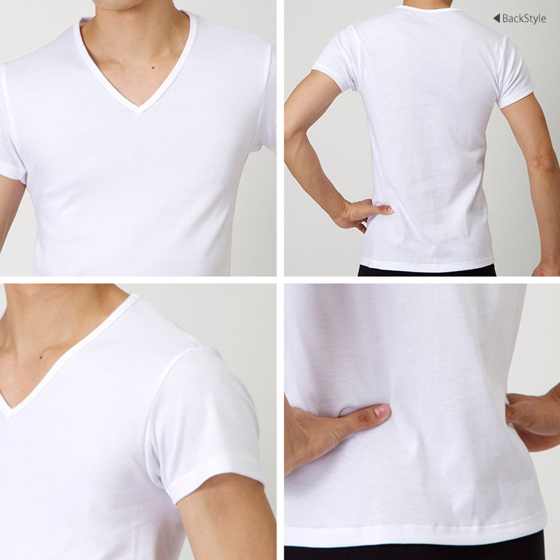 グンゼ YG メンズ 綿100% インナー シャツ 半袖 Vネック Tシャツ M~3L 下着 肌着 GUNZE 大きいサイズ 3L 男性 紳士 インナーシャツ 抗菌 防臭 M L LL 白 黒 グレー V首