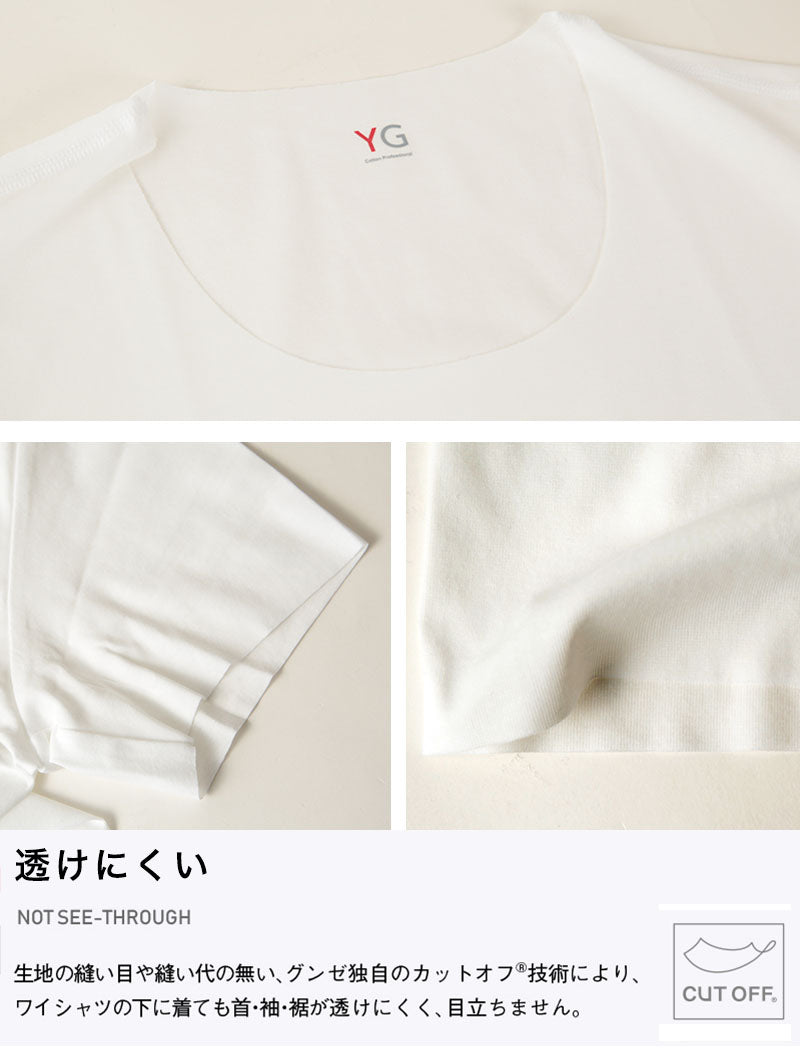 グンゼ YG Tシャツ メンズ クルーネック tシャツ インナー M~LL (GUNZE YG 肌着 男性 紳士 インナーウェアー インナーシャツ 半袖 シャツ 抗菌防臭 ひびきにくい 透けにくい M L LL) (在庫限り)