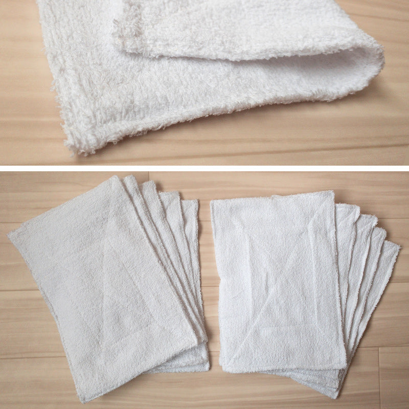 綿100% 業務用 厚口タイプ 雑巾 10枚入 20cm×30cm (ぞうきん 家庭用 学校用 新学期 洗車)