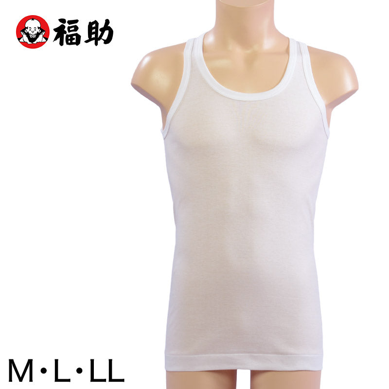 福助 綿100% ランニング シャツ メンズ M~LL (綿 下着 タンクトップ スーピマゴールド インナー ノースリーブ 肌着 ランニングシャツ) 【在庫限り】