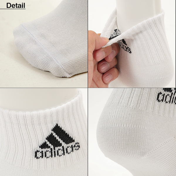 福助 adidas ハーフミニ丈ソックス 3足組 (19-21cm~23-25cm) (ふくすけ フクスケ アディダス) 【在庫限り】