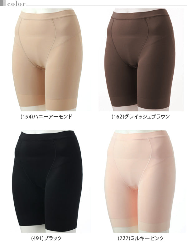 アツギ NUDEMake スキニーパンツ対応 ロングボトム M~LL (ATSUGI ヌードメイク 婦人 レディース ショーツ ボトム ガードル 太ももスレンダー 1枚ばき) 【在庫限り】