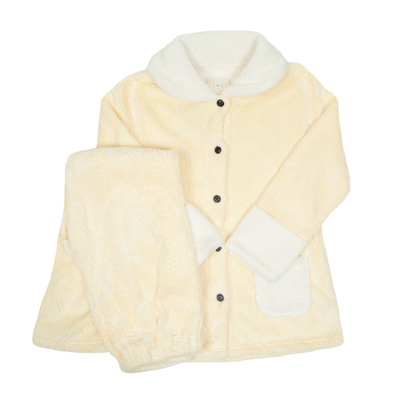 レディース マイクロファイバー ルームウェア 上下セット M・L (パジャマ 婦人 女性 女 ルームウエア 寝間着 部屋着 暖かい あたたかい あったかい モコモコ ふわもこ 防寒 寒さ対策) 【在庫限り】