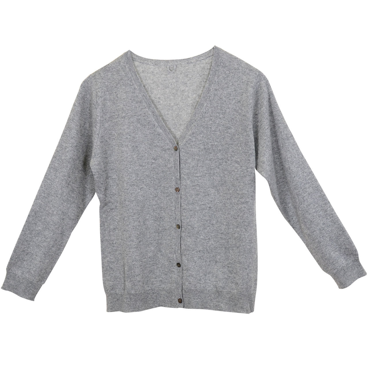 アルカディアルカ レディース長袖Vネックカーディガン M~3L (カシミア100% ニット カーディガン vネック 制服 黒 グレー ベージュ) (送料無料) (在庫限り)