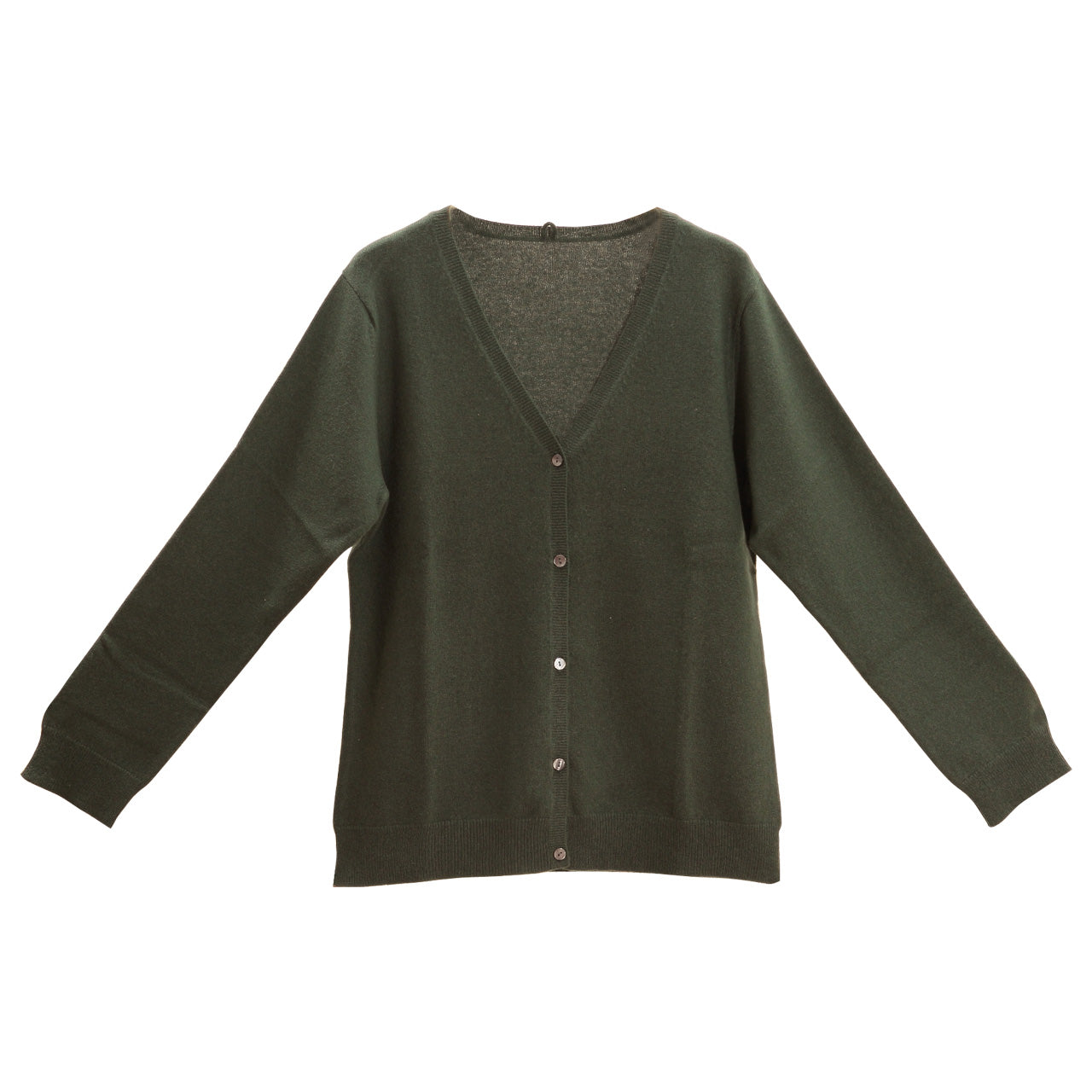アルカディアルカ レディース長袖Vネックカーディガン M~3L (カシミア100% ニット カーディガン vネック 制服 黒 グレー ベージュ) (送料無料) (在庫限り)
