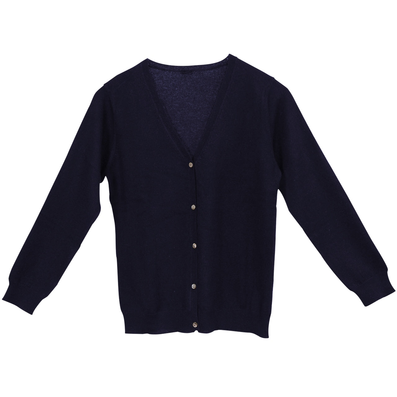 アルカディアルカ レディース長袖Vネックカーディガン M~3L (カシミア100% ニット カーディガン vネック 制服 黒 グレー ベージュ) (送料無料) (在庫限り)