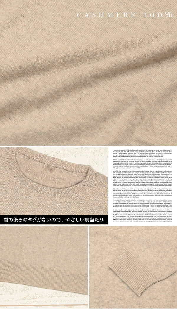カシミヤ100% 丸首 セーター レディース M~3L (カシミア カシミヤ100 ニット カシミア100% プルオーバー 無地 薄手 アルカディアルカ) (送料無料) (在庫限り)