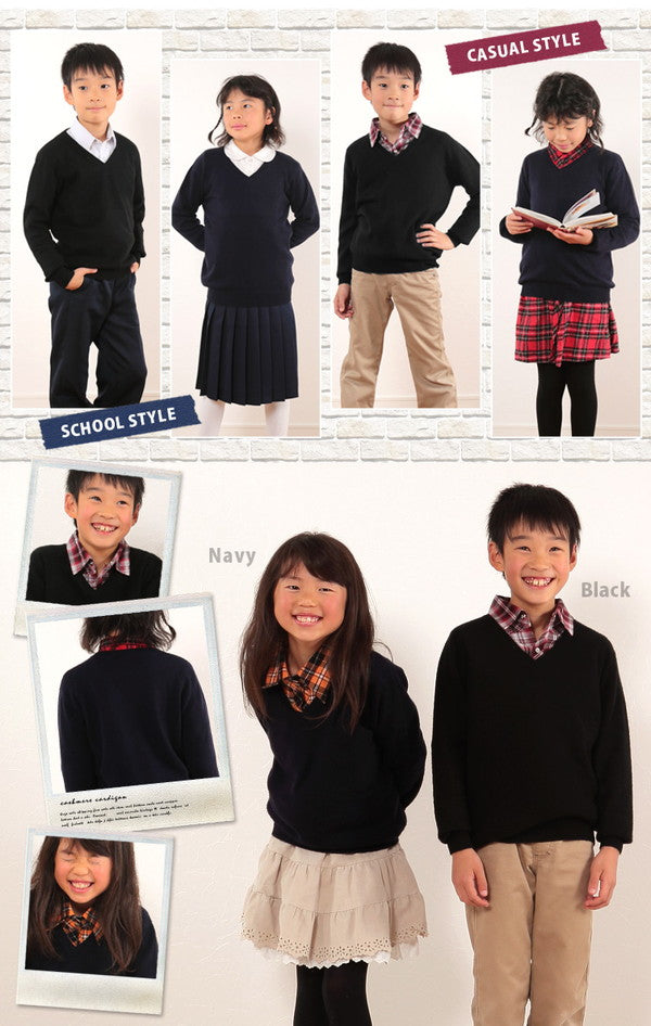 カシミヤ100% 子供 Vネックセーター 130~160cm (カシミヤ セーター スクール ニット カシミア キッズ 子供服 子ども服 男の子 女の子 カシミヤ100 防寒 arcadiarca) (送料無料) 【在庫限り】