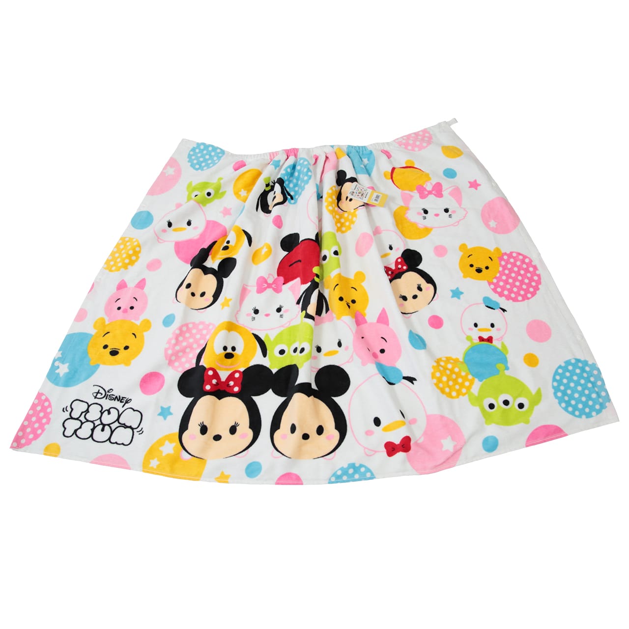 ディズニー 巻きタオル 約80×120cm (ラップタオル バスタオル プール アリエル) 【在庫限り】