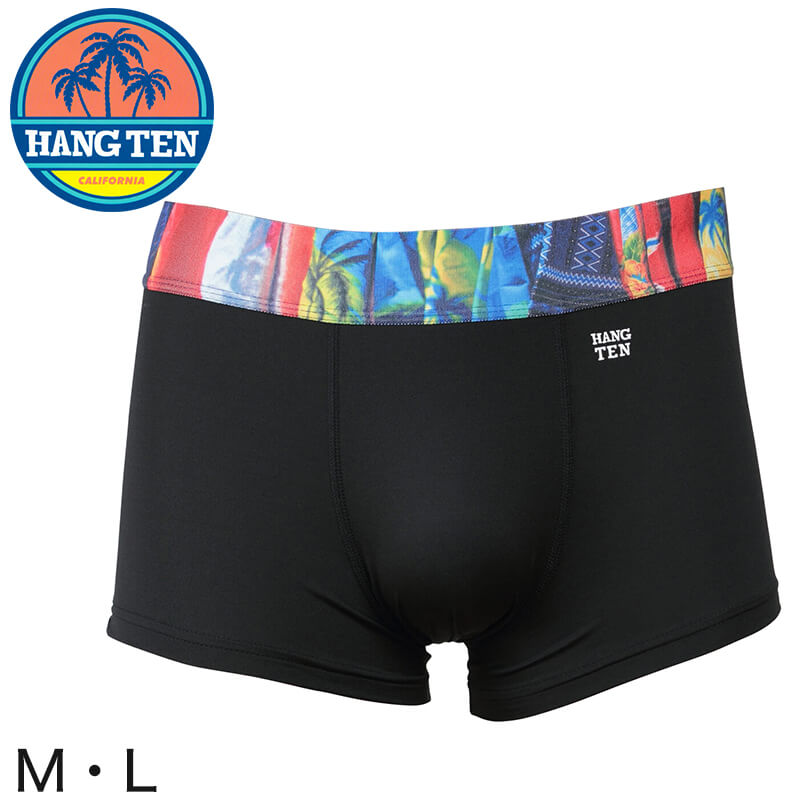 HANG TEN ポリエステルベア天 ボクサーパンツ 前閉じ M~L (ハンテン ボクサーブリーフ 大きい) 【在庫限り】