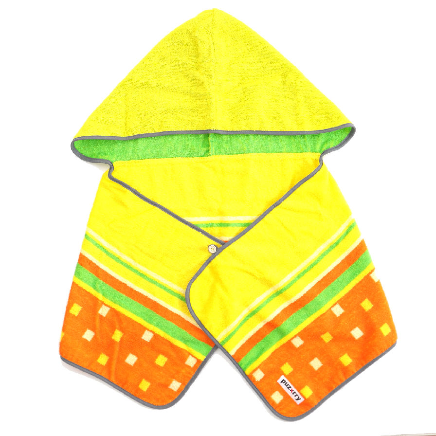 アクティブカラー フード付きスポーツタオル 約34×120cm (熱中症対策 日差し対策 日焼け防止 UV対策) 【在庫限り】