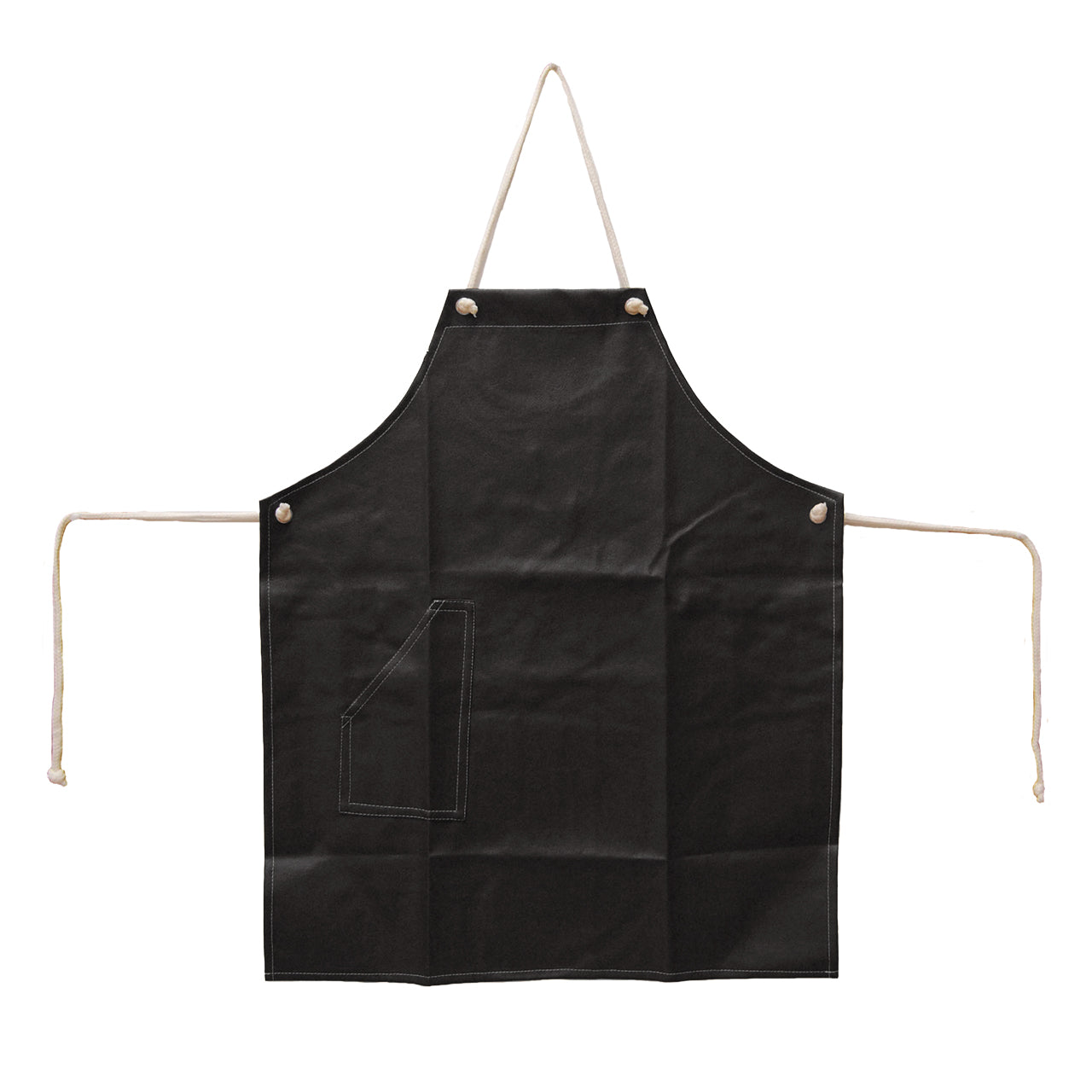 男女兼用 ポケット付 レザー風エプロン (フリーサイズ) (男女兼用 ポケット付きレザー風エプロン)  (キッチン) (在庫限り)