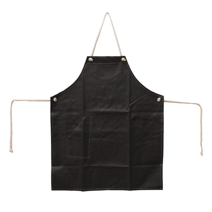 男女兼用 ポケット付 レザー風エプロン (フリーサイズ) (男女兼用 ポケット付きレザー風エプロン)  (キッチン) (在庫限り)