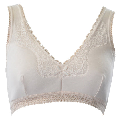 綿100% ブラジャー ノンワイヤー M～3L (下着 ハーフトップ 綿 ノンワイヤーブラ レディース インナー 大きいサイズ コットン ブラ)
