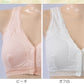 綿100% ブラジャー フロントホック ノンワイヤー M～3L (前開き ブラ 前あき ノンワイヤーブラ 下着 レディース コットン インナー 大きいサイズ ハーフトップ)