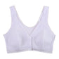 綿100% ブラジャー フロントホック ノンワイヤー M～3L (前開き ブラ 前あき ノンワイヤーブラ 下着 レディース コットン インナー 大きいサイズ ハーフトップ)