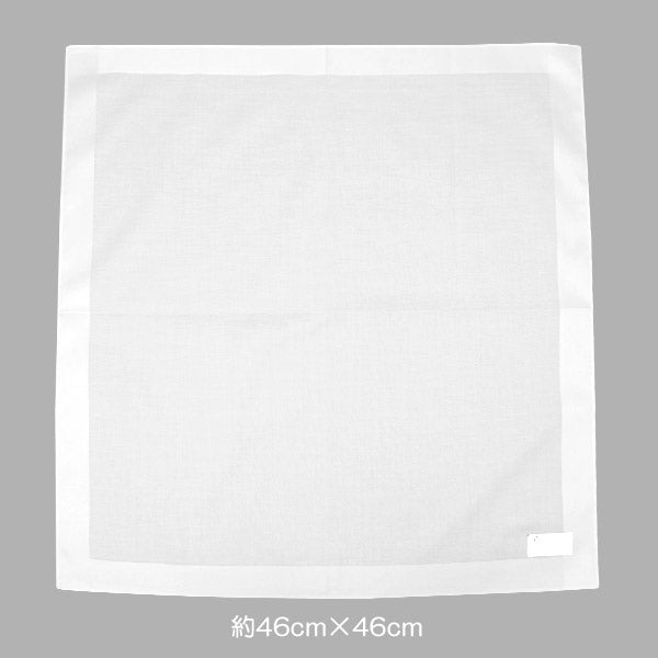 ハンカチ メンズ フォーマル 白 チェック柄 ホワイト 47cm×47cm (礼装用品 メンズ 綿100%) (在庫限り)