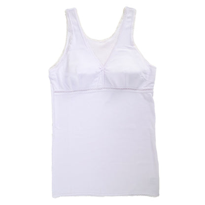 カップ付き タンクトップ 綿100% M～3L (下着 肌着 綿 レディース ノンワイヤー インナー ノンワイヤーブラ カップ付きインナー 締め付けない)