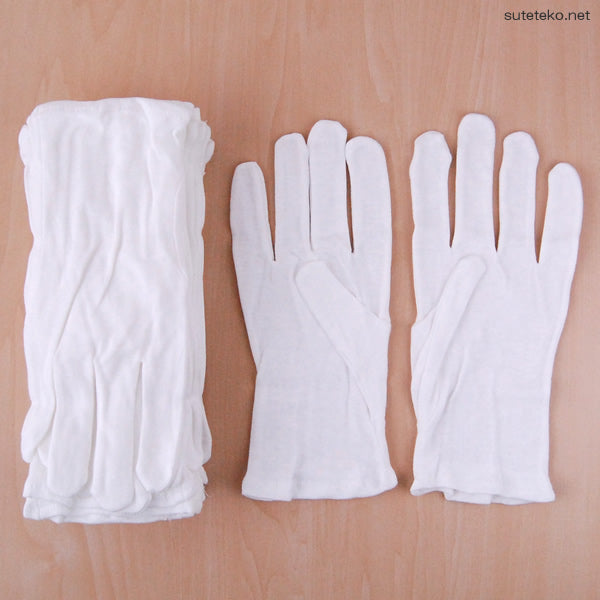 ミクローブ 品質管理用作業手袋 12双セット M・L (マチナシ 綿スムース 作業 手袋 まとめ買い) (ワーキング) (取寄せ)