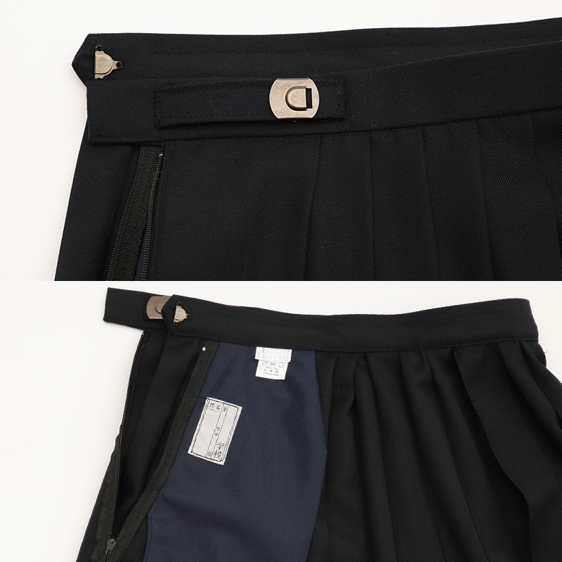 セーラー服 スカート 日本製 W60～69cm×丈56～68cm 箱ひだ 中学生 高校生 中高生 学校 ネイビー  スクール 女子高生 大きい 小さい 春 冬 Tiara 1402 大きい 小さい ボックスプリーツ (送料無料) (取寄せ)
