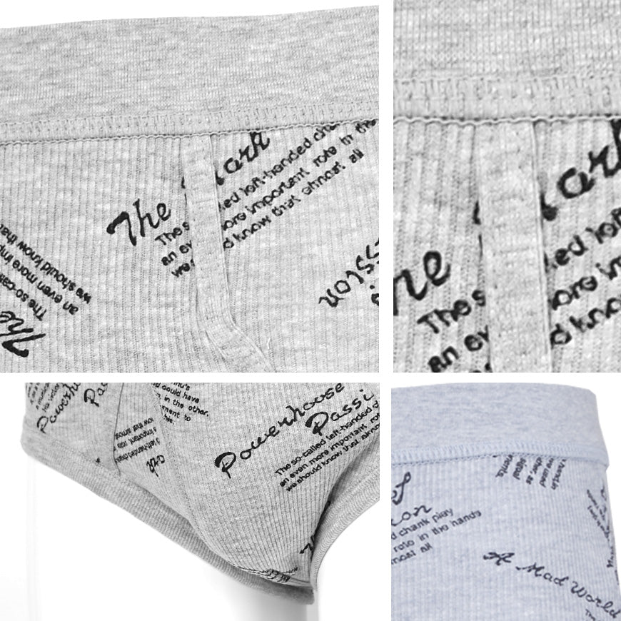 抗菌防臭加工 リブプリント天スパンブリーフ 2枚組×5セット M～LL (綿100% メンズ 男性 紳士 下着 肌着 インナー オールシーズン ベーシック) (在庫限り)