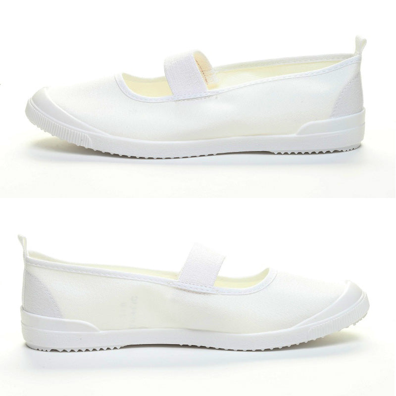 ムーンスター 上履き 子供 小学生 綿布 バレーシューズ αバンドバレー 14cm～27cm 白 内履き 上靴 内ズック 学校 小学校 幼稚園 保育園 スクール シューズ キッズ ジュニア 月星 (取寄せ)