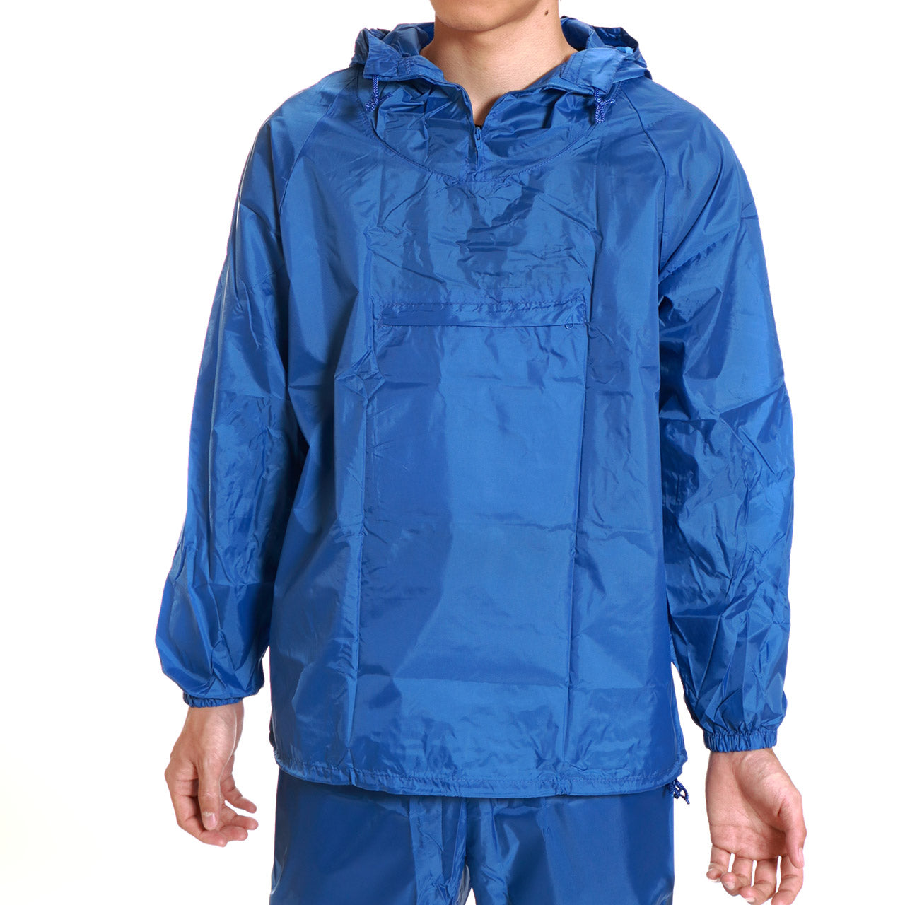 撥水加工 男女兼用 ナイロンヤッケ M～LL (雨具) (取寄せ)