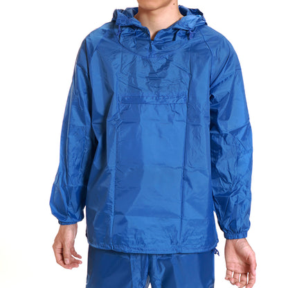 撥水加工 男女兼用 ナイロンヤッケ M～LL (雨具) (取寄せ)