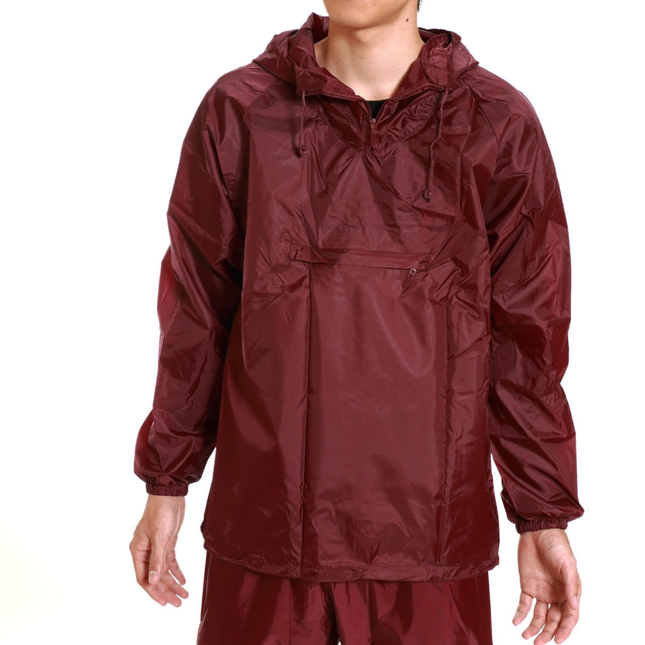 撥水加工 男女兼用 ナイロンヤッケ M～LL (雨具) (取寄せ)