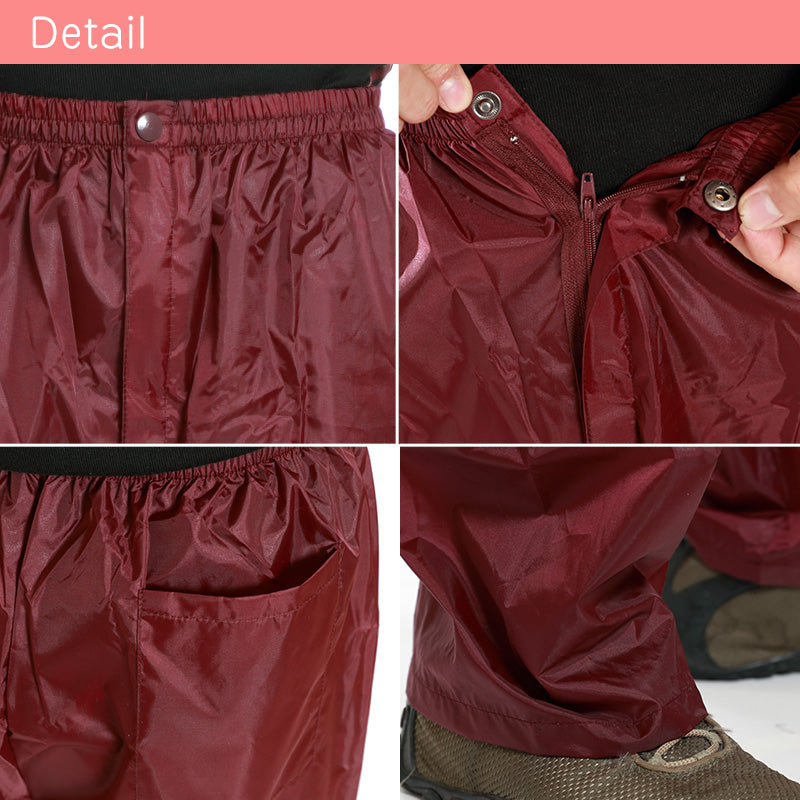 撥水加工 男女兼用 ナイロン前開きズボン M～LL (雨具) (取寄せ)