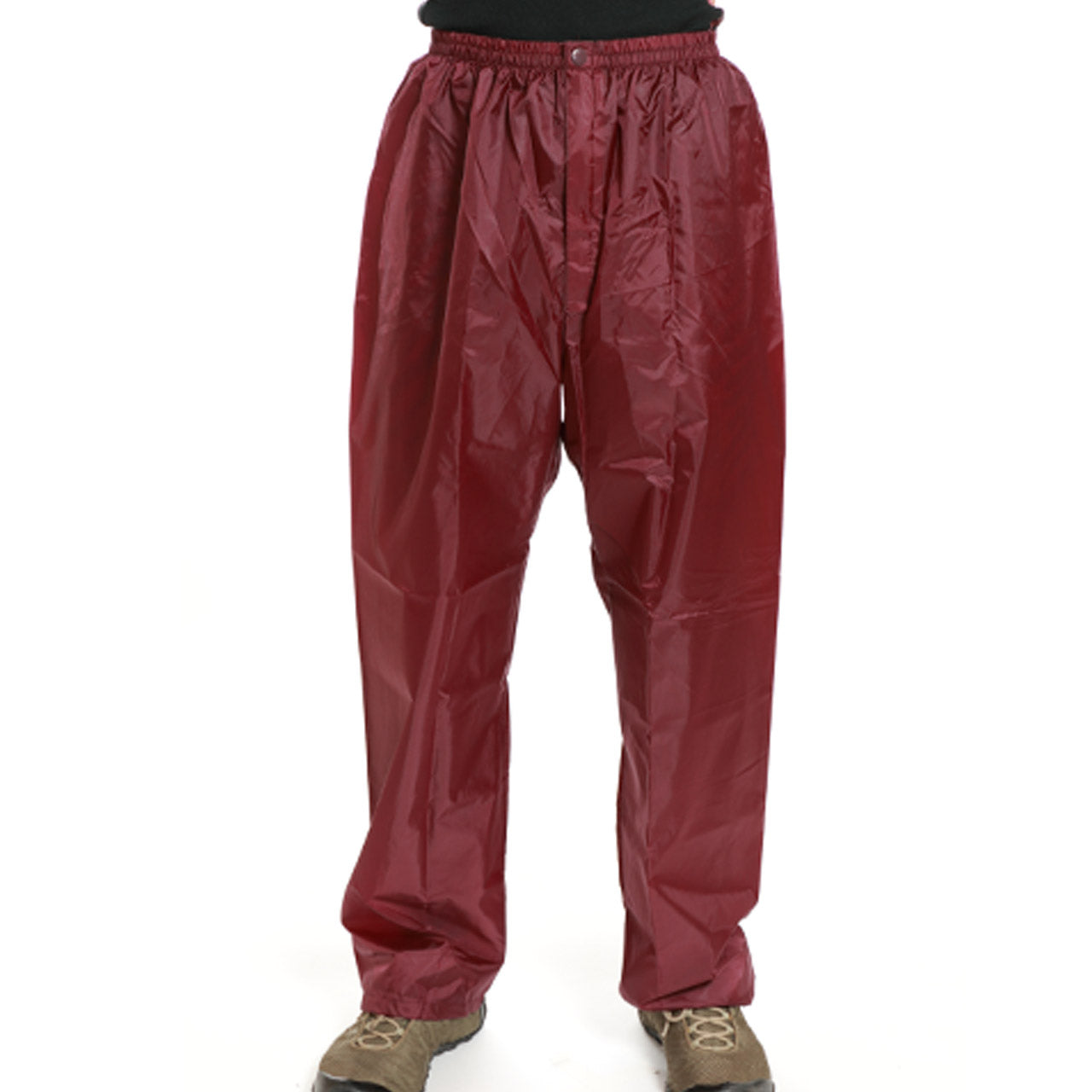 撥水加工 男女兼用 ナイロン前開きズボン M～LL (雨具) (取寄せ)