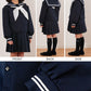トンボ学生服 女子小学生 カシドス織り 白2本ラインセーラー服 120cmA～130cmA (トンボ TOMBOW 丸洗いOK) (送料無料) (取寄せ)