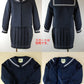 トンボ学生服 女子小学生 カシドス織り 白2本ラインセーラー服 120cmA～130cmA (トンボ TOMBOW 丸洗いOK) (送料無料) (取寄せ)