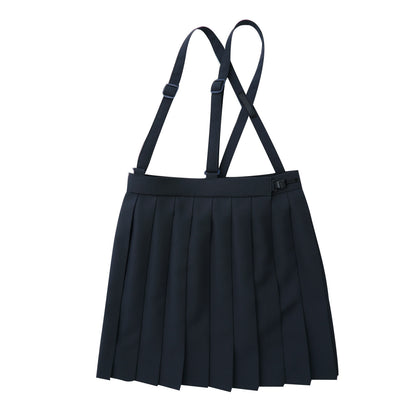 トンボ学生服 女子小学生 カシドス織り 20本車ヒダ 紺スカート セーラー服 130cmB～160cmB (トンボ TOMBOW 丸洗いOK) (送料無料)