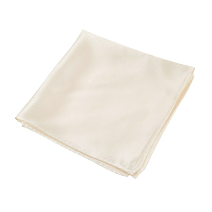 シルク100% ポケットチーフ 約27cm×27cm (日本製 礼装ハンカチ 絹100% 光沢 無地 白 黒 カラー) (ビジネスウェア) (在庫限り)