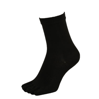 福助 5本指ソックス レディース シルク ゴムなし 3足セット 22-24cm (靴下 5本指 クルーソックス ソックス ショート ゆったり 締め付けない) (在庫限り)