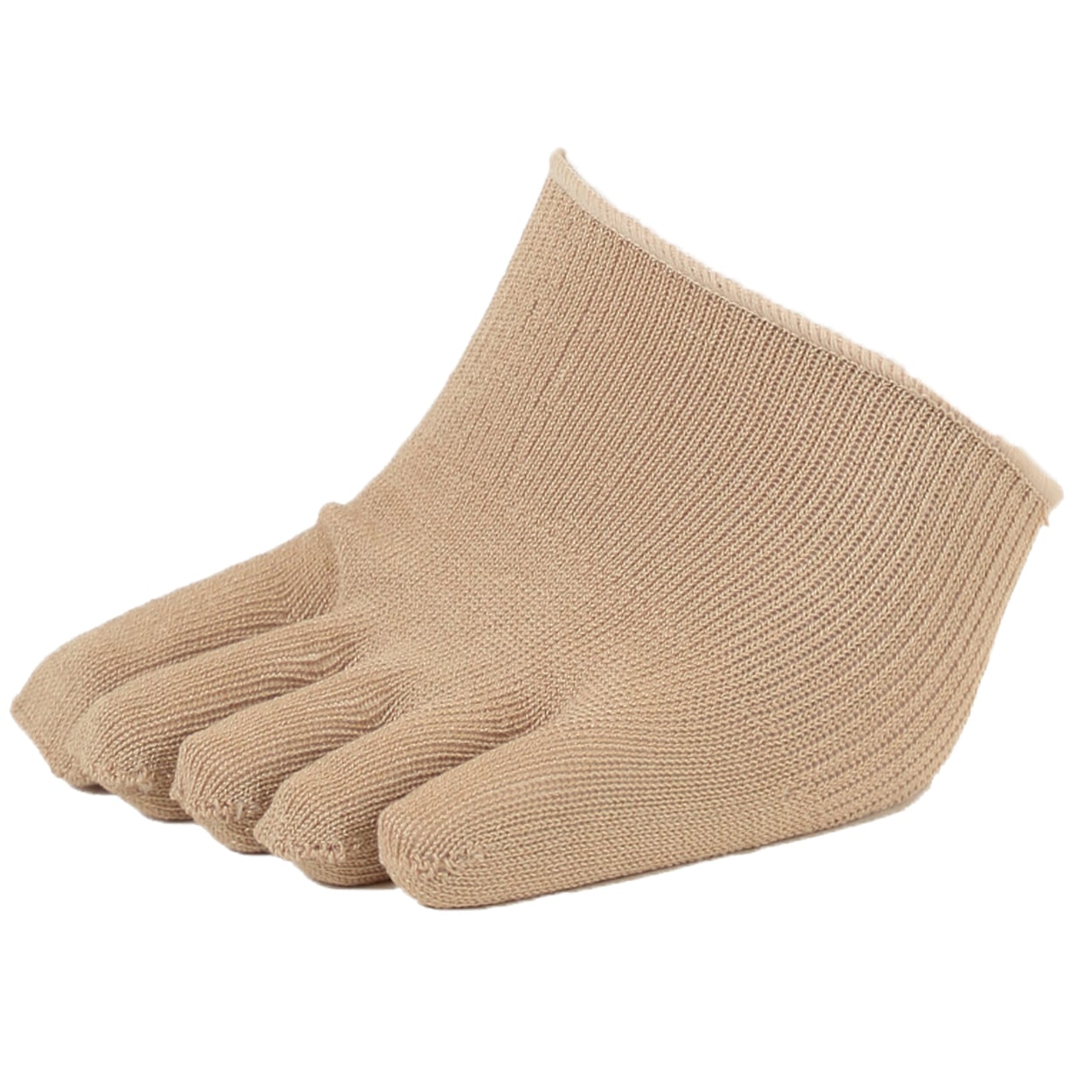 福助 5本指 つま先ソックス レディース シルク 6足セット 22-24cm (つま先 靴下 つま先カバー ソックス 薄手 重ね履き インナーソックス) (在庫限り)