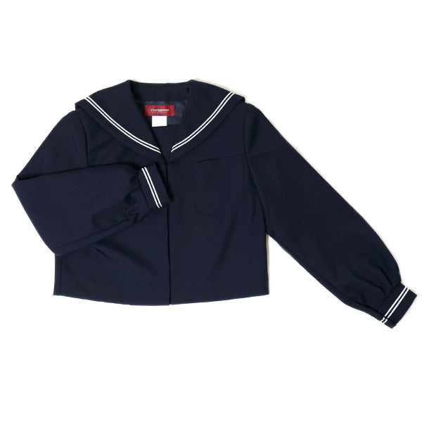 トンボ学生服 女子 サージ織り 白2本ラインセーラー服 特殊サイズ 165cmAB・175cmAB (トンボ TOMBOW) (送料無料) (在庫限り)