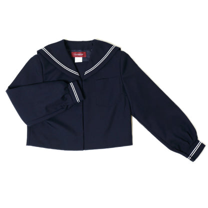 トンボ学生服 女子 サージ織り 白2本ラインセーラー服 特殊サイズ 165cmAB・175cmAB (トンボ TOMBOW) (送料無料) (在庫限り)